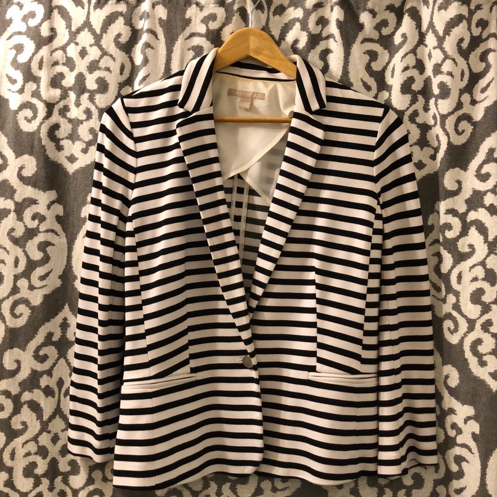 Striped Banana Republic Summer Weight Jacket